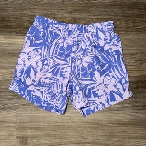 Columbia Backcast II Shorts Womens S Purple Print 5 Inch Swim Fishing